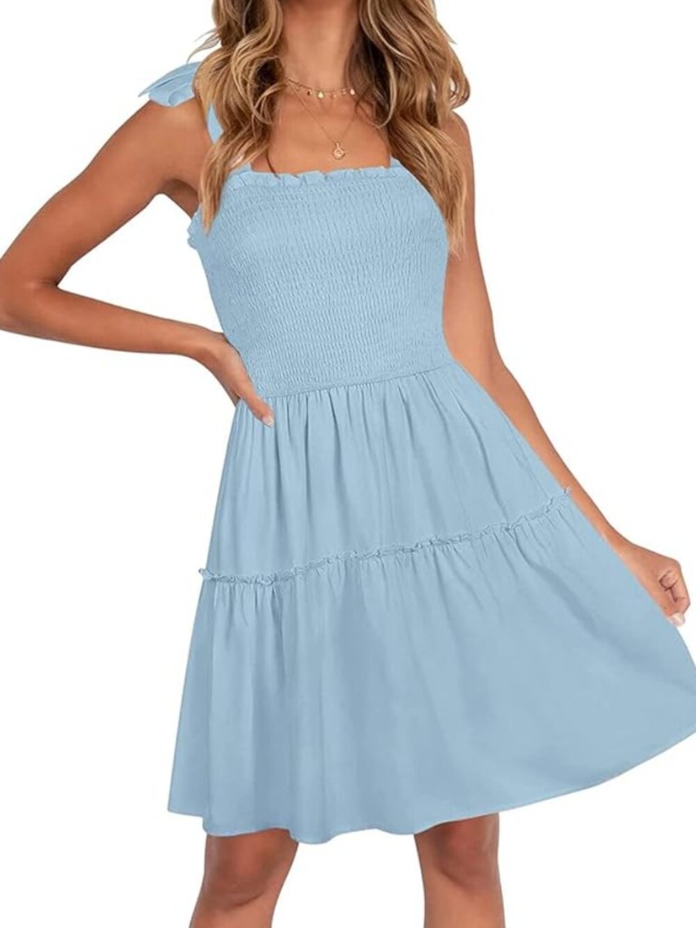 Womens Summer Spaghetti Strap Sleeveless Mini Dress